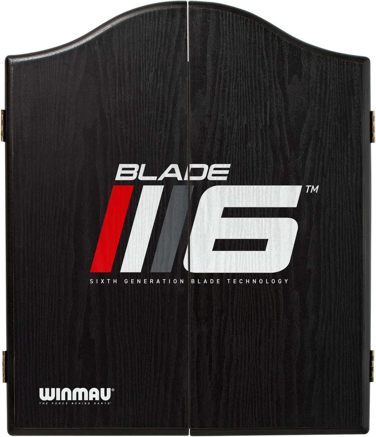 Winmau Blade 6 Design Dartboard Cabinet - Wooden Darts Cabinet with Scoreboard