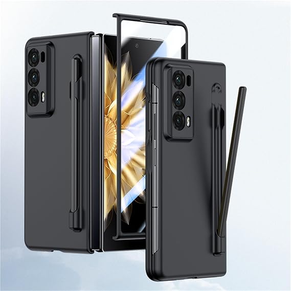 TIANYUE Honor Magic V2 Case, with S Pen and Pencil Slot, Built-in Screen Protector Case for Honor Magic V2