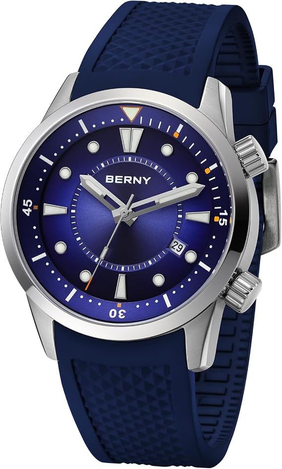 BERNY Diving Watch for Men Mechanical Automatic Wristwatch 200M Waterproof
