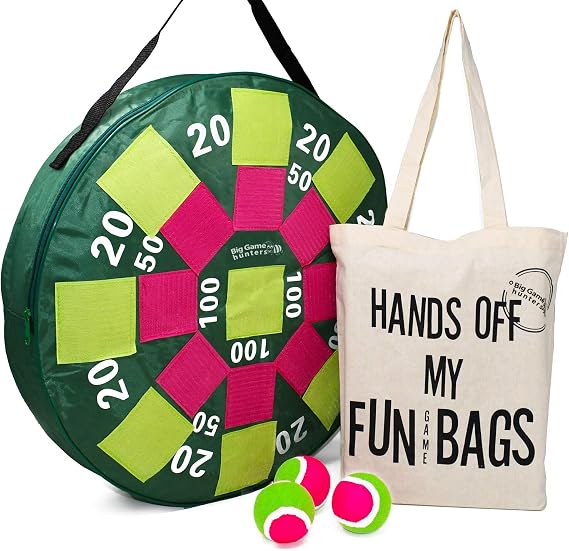 Target Toss Giant Inflatable Dart Board with Balls and a Thick Cotton Carry Bag, Outdoor Garden Ball Game