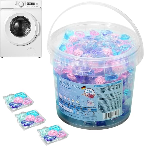 Washing Machine Pods, 70 Pieces 5 In1 Laundry Pod With Scented Beads, Laundry Detergent Pods,Laundrys Capsules Scented Deep Cleaning Detergent Pod With Fabric Softener Beads & Long Lasting Freshness