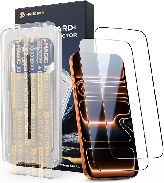 MAGIC JOHN 3rd Gen for iPhone 17 Pro Max Screen Protector, 2 Pack