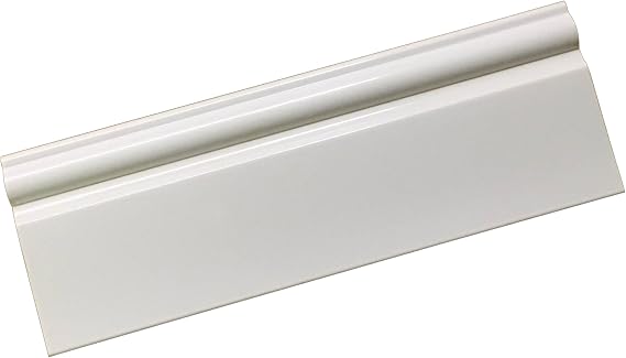 White PVC Taurus Skirting Board Plastic 95mm x 2.5m Bathroom Panels & Cladding Trim