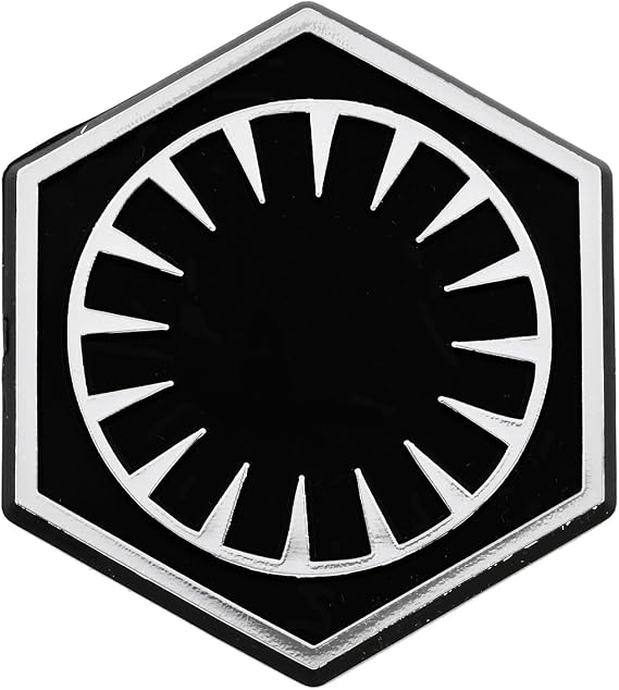 Galactic First Order Inspired 3'' Chrome Auto Emblem, Car Emblem, Car Accessory Exterior
