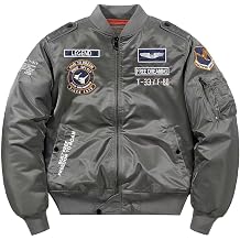 BININBOX Men's Aviator Jacket Classic High Collar Winter Cotton Warm Jacket