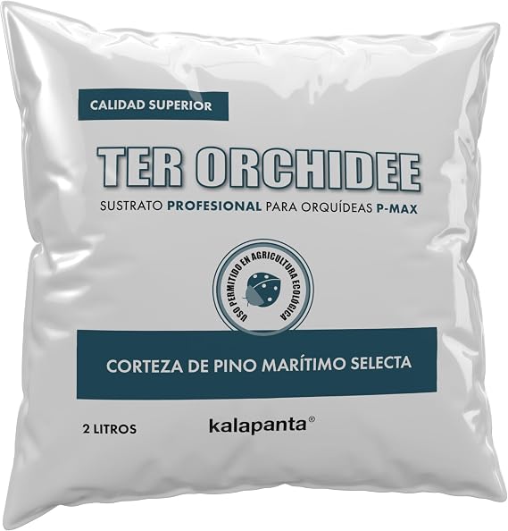 Kalapanta Professional Substrate for Orchids - Soil for Plants with Organic Bark, Maritime Pine and Blonde Peat - Universal Substrate for All Orchids, Organic Farming