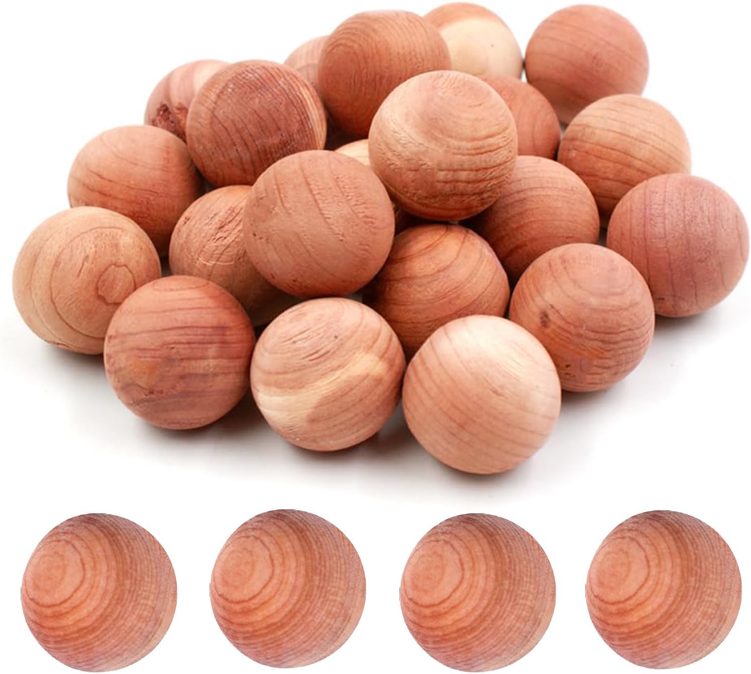 20 Pcs Cedar Balls, Mothballs, Moth Balls for Wardrobe, Natural Cedarwood Cedar Balls for Moths, Cedar Moth Repellent for Moth Protection in Wardrobes Drawers Storage Boxes