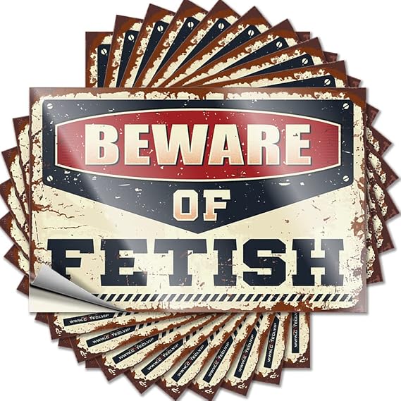 Car Stickers and Decals Beware of Fetish Funny Sticker 10 Pcs Car Window Stickers Stickers Car(6X9CM)