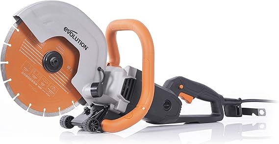 Evolution Power Tools 010-0001 Evolution R255DCT 255mm Concrete Saw-No Gas, 102.5mm Cut, Incl Premium Diamond Blade 230V, 230V-Domestic Use,Orange