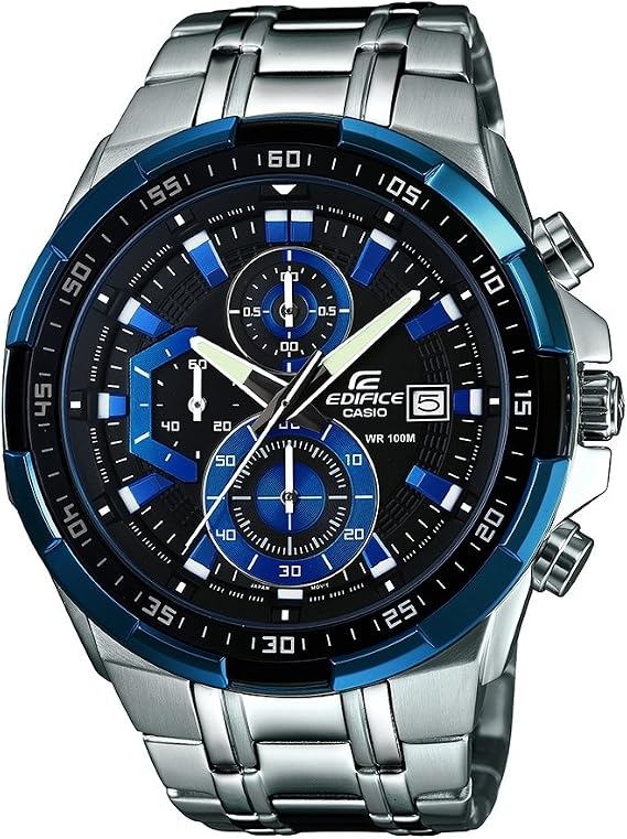 Casio Edifice Men's Watch Solid Stainless Steel Case and Strap 10 Bar
