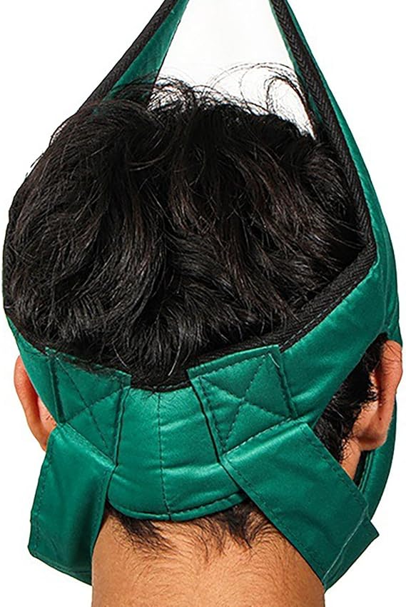 Neck Traction Device, Adjustable Suspension Neck Stretcher with Steel Ring Fixation, Cervical Traction Strap, Neck Traction Hammock, for Pinched Nerve Neck Traction Hammock, 41x21cm