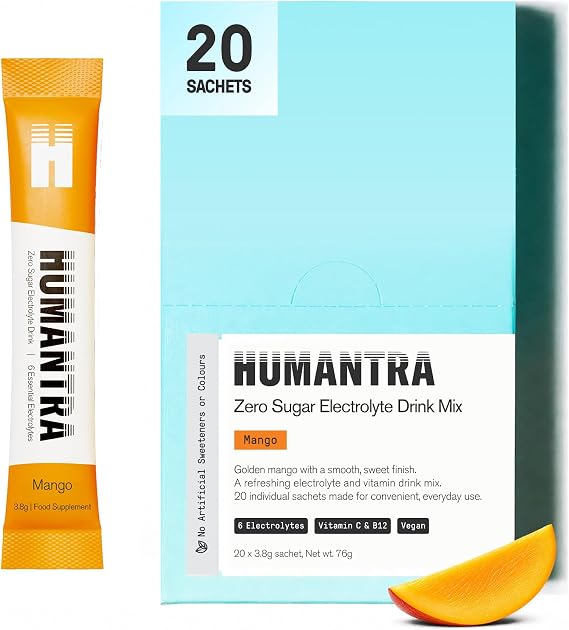 Humantra Electrolytes Powder Hydration Sachets - Mango, 20ct