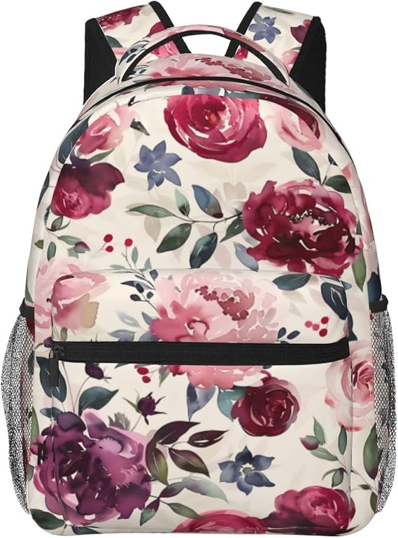 Vintage World Map Backpack, Polyester Backpacks with Straps, 11.4inx5.9inx15.7in