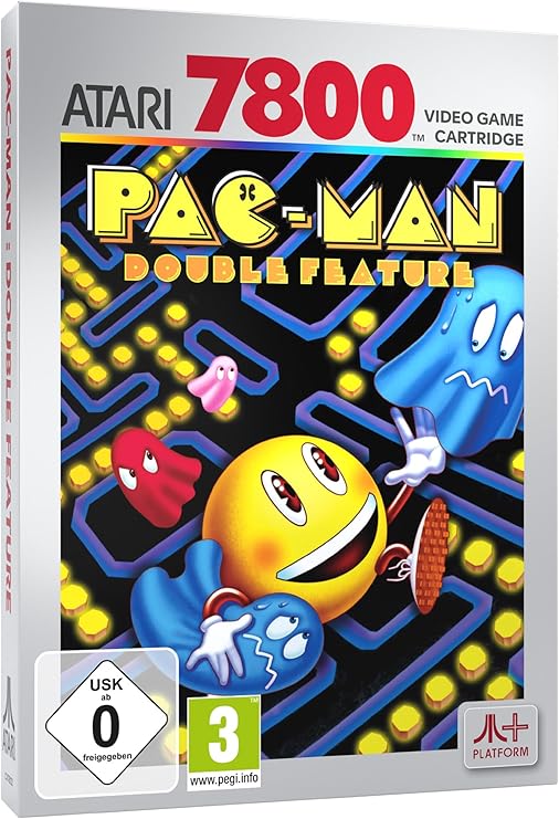 PAC-MAN Double Feature (compatible with Atari 2600+, Atari 7800+ and Atari 7800 video game systems)