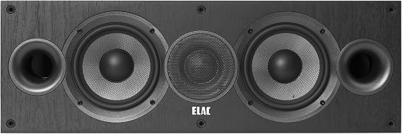 ELAC Debut C5.2 Centre Speaker Box for Music Playback via Stereo System, 5.1 Surround Sound System, Excellent Sound Design, 2-Way Speaker, Black Decoration