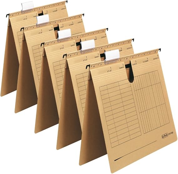 Herlitz Suspension File A4 Commercial Kraft Cardboard 230 g/m² Brown Hanging File Set of 5