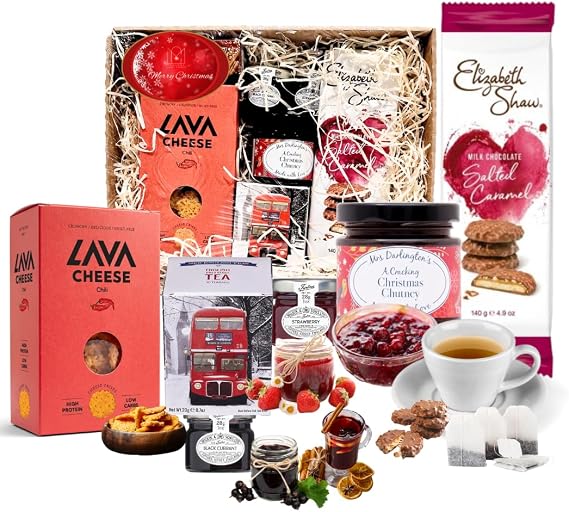 Mother’s Day Gifts for Mum – Luxury Pamper Hamper Gift Set for Her, Grandma & Loved ones – Birthday or Valentine’s Day Spa Food Box for Women – Includes Tea, Biscuits & Savoury Treats