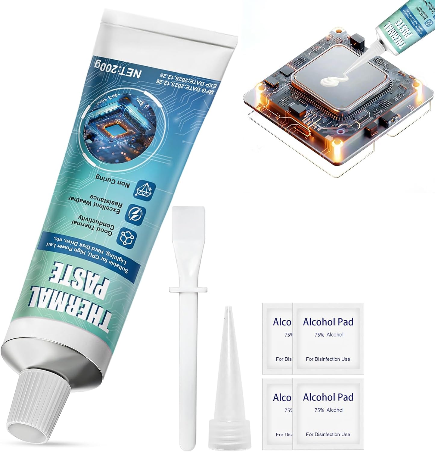 CPU Thermal Paste Thermal Paste CPU Cooling Paste CPU Good Thermal Conductivity Suitable for All Types of Computer Systems CPU etc. 200 g