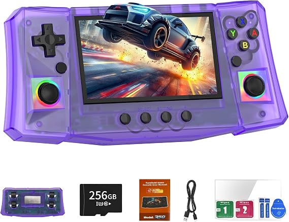 RegiisJoy R50 Ultra 50000 in 1 Handheld Game Console, 4.5 Inch IPS Screen Retro Gaming Consoles Main Emulators, Portable Mini Pocket Arcade Linux System