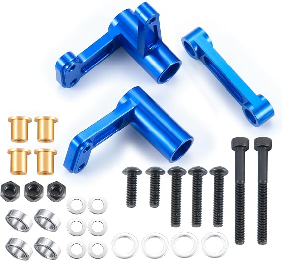 RC Steering Servo Protector Set Upgrade Part with Bearings, Compatible with 1/10 Traxxas Slash 2WD Short Course Truck