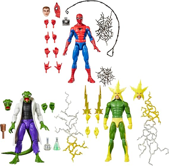 Hasbro Marvel Legends Serisi Örümcek Adam/Kertenkele/Elektro Koleksiyon 6" Aksiyon Figürü G2100 Otantik