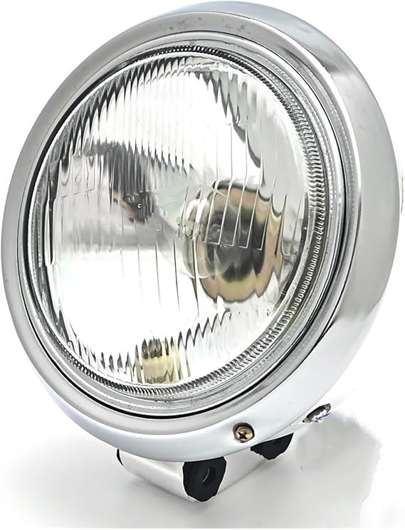 Motorcycle Head Lamp Motorcycle Universal DC 12V Headlight Headlamp For 883 For Steed VLX 400 For Shadow 600 For Magna 250 Chrome Running Light