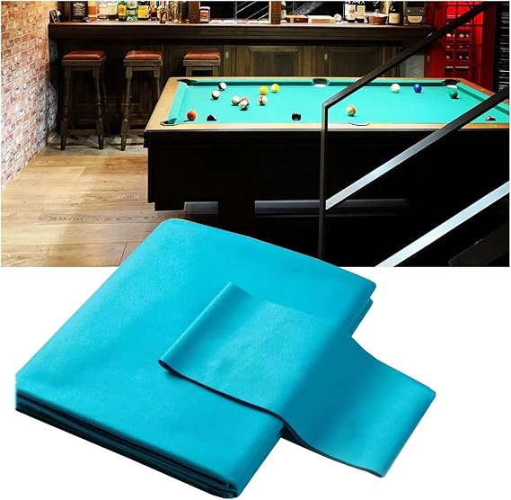 Billiard Cloth Pool Table Felt, 9ft with 6 Pre-Cut Fast Speed Cloth Strips for Home, Bars, Sports Venues, Durable Material, Easy to Install