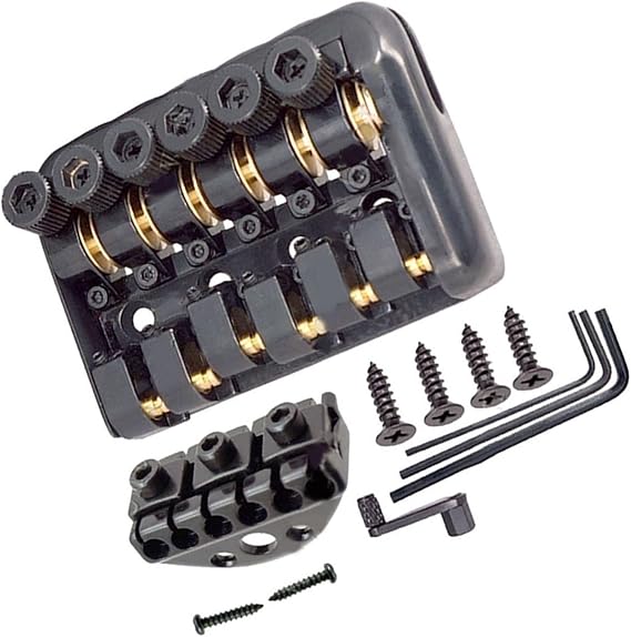 6String Fixed Bridge Saddle Headless Electric Guitar Bridge With Parts Headless Guitar Bridge Electric Guitar (Size : Medium)