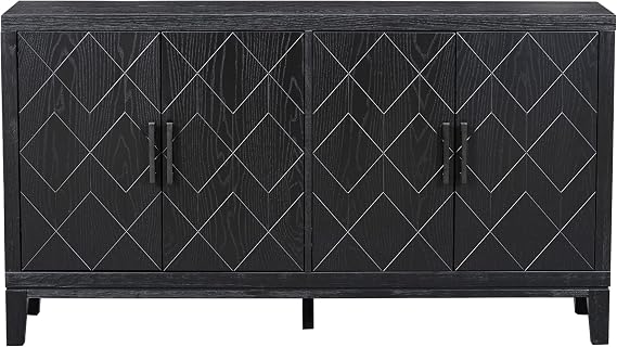 Buffet Cabinet, One Size, Black