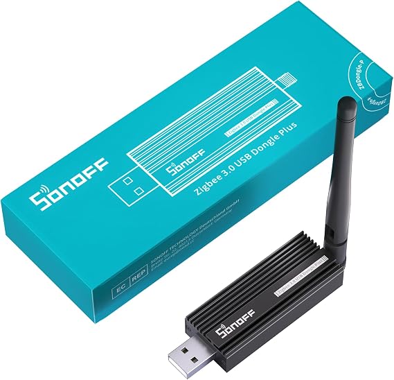 SONOFF Zigbee 3.0 USB Dongle Plus Zigbee Gateway TI CC2652P + CP2102N Zigbee USB Stick Zigbee Hub for ZHA in Home Assistant or Zigbee2MQTT Open HAB etc.
