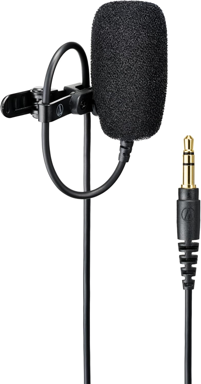 Audio-Technica ATR3500 Lavalier Microphone for Camera Pin Microphone AUX External Stereo 0.1 inch 3.5 mm Mini Plug  Plug-in Power  Small  Distribution  Video Recording  Vlog