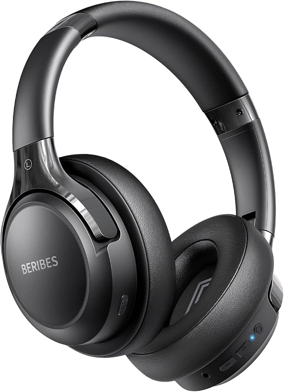 BERIBES Bluetooth Headphones 120 Hours Playtime 6 EQ Modes Wireless Headphones Bluetooth 6.0 with Built-in Mic
