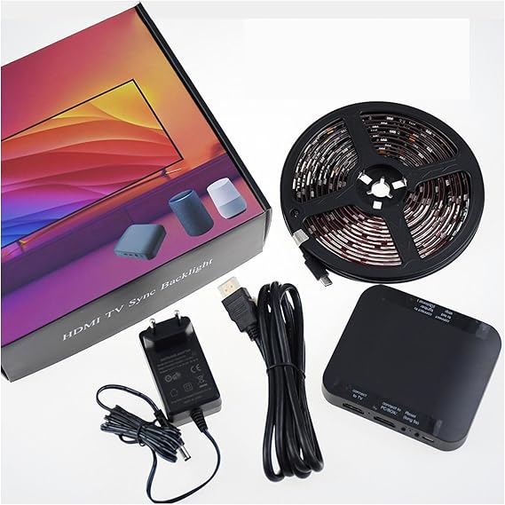 Sync Box LED Lights for TV, Smart Backlight Strips with App Control, Music Sync, Intelligent Lighting System