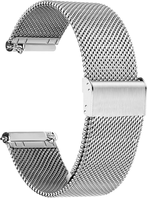 TStrap Mesh Watch Strap Metal - Quick Release Watch Bands for Men Women - Stainless Steel Smart Watch Straps Bracelet Replacement - 10mm 12mm 14mm 16mm 18mm 20mm 22mm