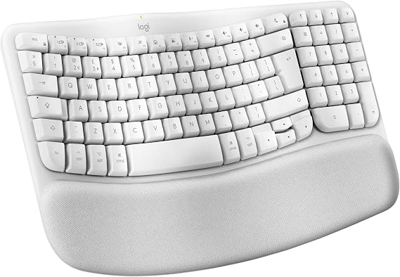 Logitech Wave Keys for Mac, Wireless Ergonomic Keyboard (White)