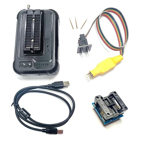 Xgecu T48 epromチッププローブクリップ付きT48プログラマー読み取り書き込みIC Bios AVR MCU SPI NANDフラッシュEMMCソケットT48+SOP8 208MIL