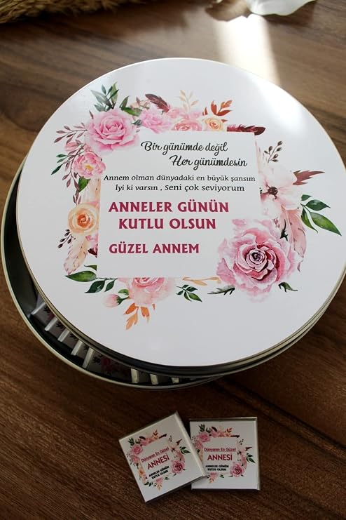 Anneler Günü Hediye Çikolata Metal Kutu