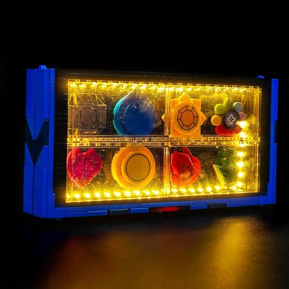 LocoLee Led Light Set Compatible with Lego 40892 Kanto Region Badge Collection Led Decoration Lighting Kit Compatible with Lego 40892 Building Blocks Model,Only Lights Set,No Model