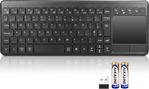 INFINMIND Multi-Device Wireless Keyboard with Trackpad(Dual Bluetooth+ USB)