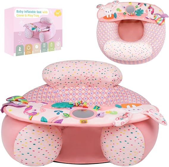 Inflatable Baby Sit Me Up Floor Seat, Baby Seat for 3-36 Months