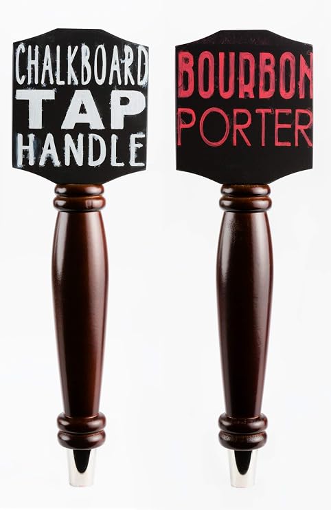 黒板タップハンドル ドラフトビール愛好家のKegeratorまたはバー用 ダーク - 2パックバンドル