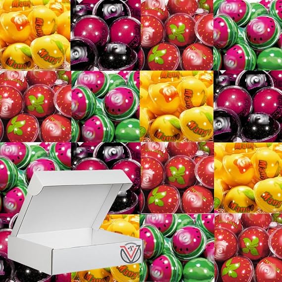Mango Flavorbomb,Strawberry Flavorbomb,Cherry Colla Flavorbomb,Watermelon Splash 3D Candy Mixed Sweets 20g - Mixed Flavours of 3D Candies (60 x 3D Candies (Full Box))