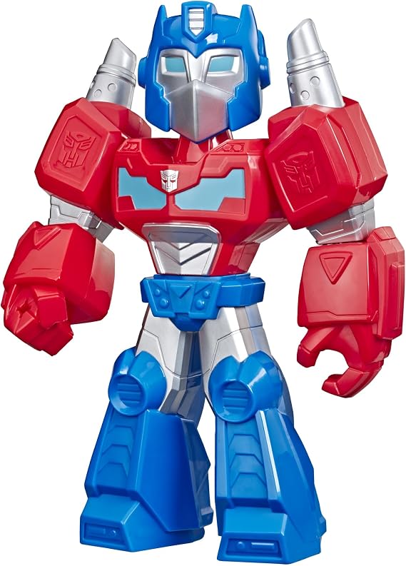 Transformers Playskool Heroes Mega Mighties Rescue Bots Academy Optimus Prime Figure 10 inç Figür, 3 yaş ve üstü çocuklar için koleksiyon oyuncakları