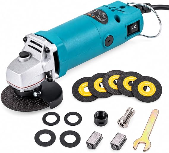KATSU Tools Corded Mini Angle Grinder 75mm 3 Inch with 5 PCs Cutting Discs