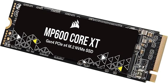 Corsair MP600 Core XT 1TB M.2 PCIe Gen4 NVMe SSD - 5900 MB/s'ye kadar - QLC NAND - M.2 2280 - PCIe 4.0 Dizüstü Bilgisayarlar ve Masaüstü Bilgisayarlar için - Siyah