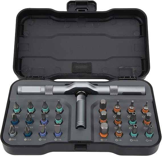 Ratchet Screwdriver Bit Set 24-in-1 58-Tooth Reversible