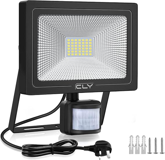 CLV 35W Plug in Security Lights with Motion Sensor 3000LM PIR Light 2700K [Energy Class F]