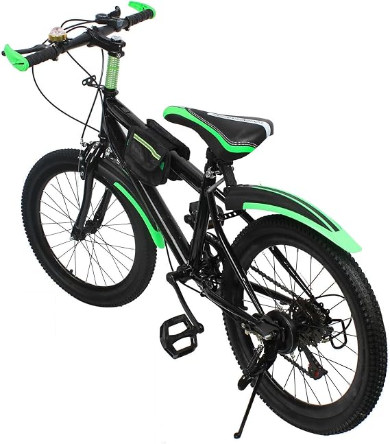 20" Kids Mountain Bike, 7 Speed Kids Bike for 1.3-1.5m Boys and Girls, Children Bicycle with Kettle and Holder, Height Adjustable, High Performance Bicycle