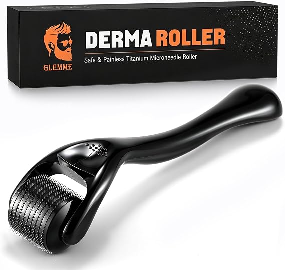 Microneedle Derma Roller for Hair Beard Face Skin 0.25mm Beard Roller Microneedling Roller, Microneedle Roller 0.25mm for Men Women Home Use
