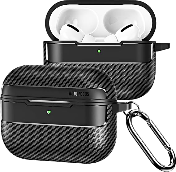 AirPods Pro 3. Nesil Uyumlu Karbon Fiber Hybrid Polymer Technology Premium Kulaklık Kılıfı (Siyah)